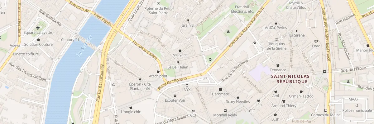 Plan du 3 Rue des Poules au Mans