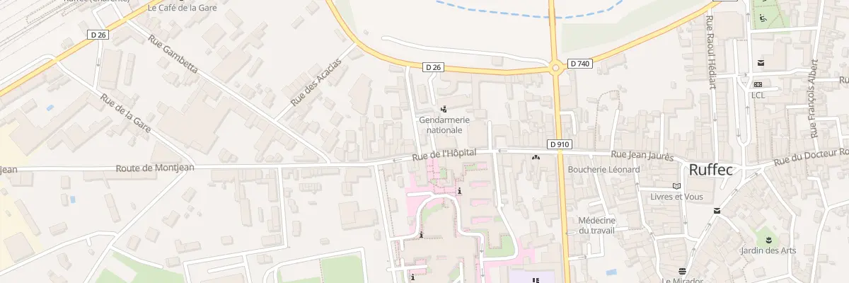 Plan du 30 Rue de l’Hôpital à Ruffec
