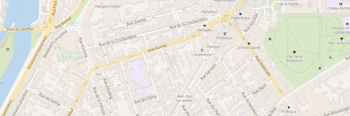 Plan du 5 Pas des Casernes au Mans