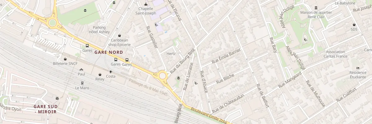 Plan du 113 Rue du Bourg Belé au Mans