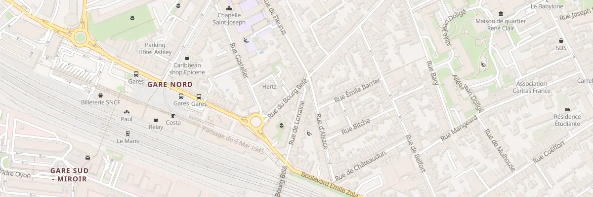 Plan du 111 Rue du Bourg Belé au Mans