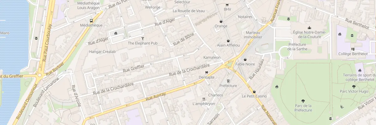 Plan du 8 Rue de la Crochardière au Mans