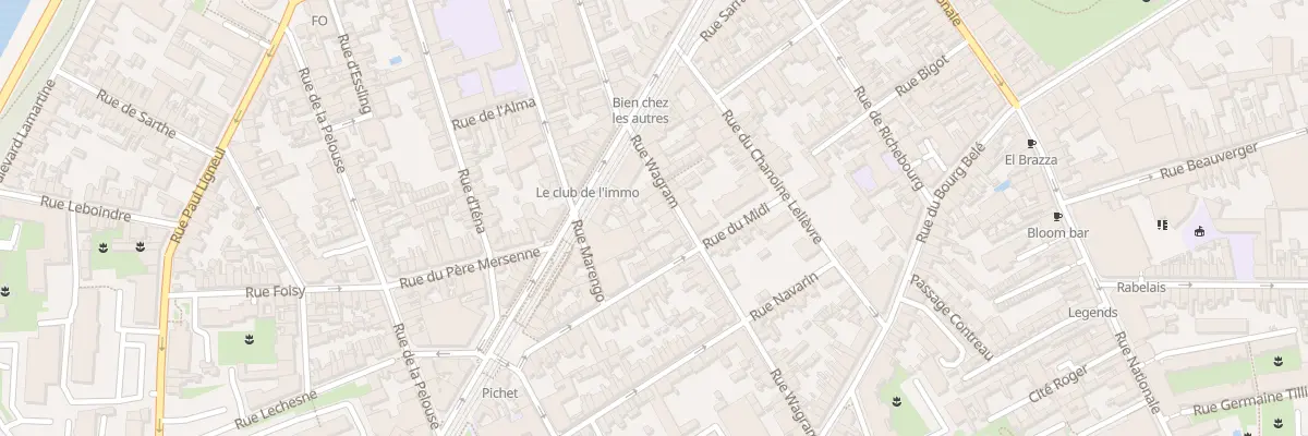 Plan du 58 Rue Wagram au Mans