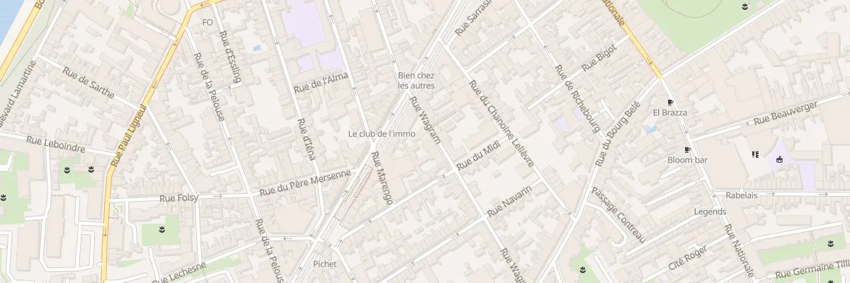 Plan du 50 Rue Wagram au Mans