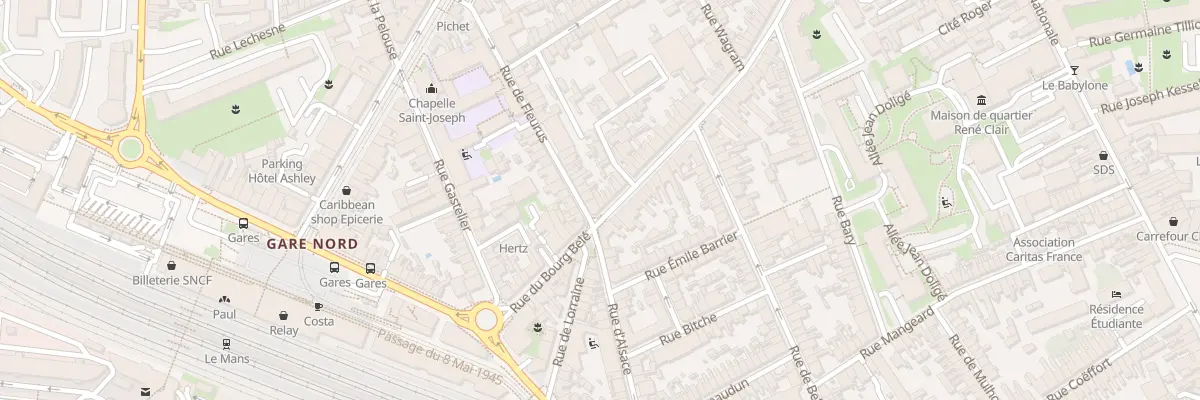 Plan du 118 Rue du Bourg Belé au Mans
