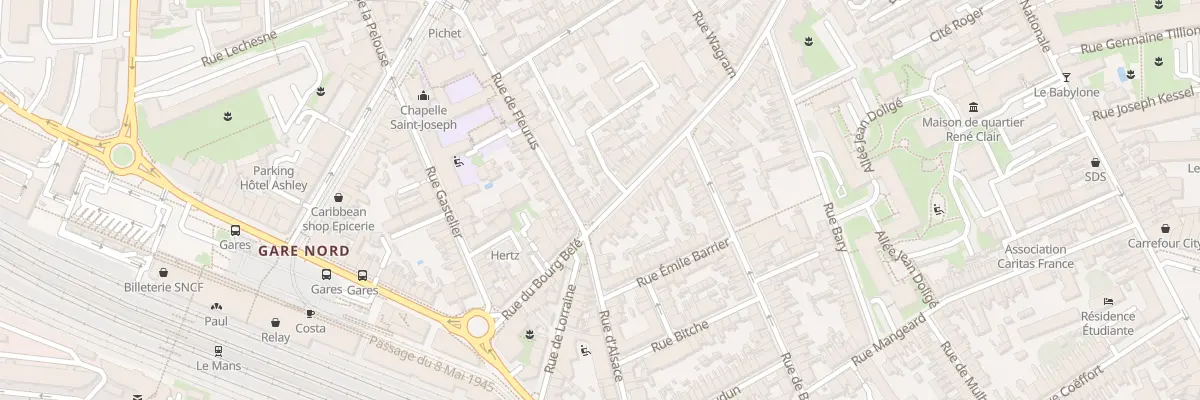 Plan du 114 Rue du Bourg Belé au Mans