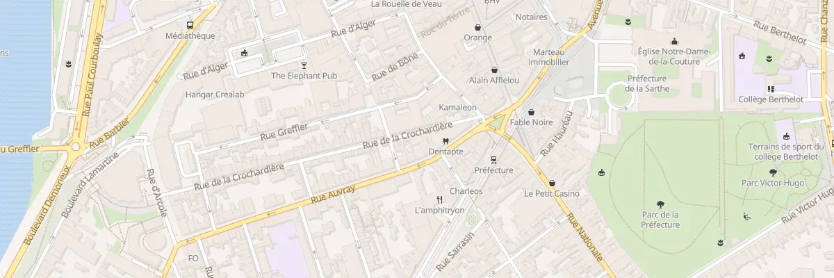 Plan du 7 Rue de la Crochardière au Mans