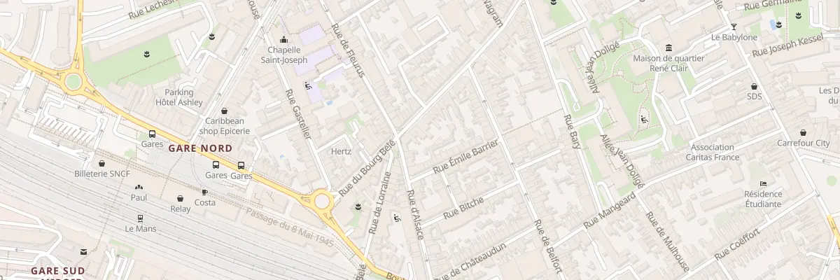 Plan du 107 Rue du Bourg Belé au Mans