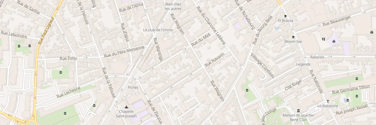 Plan du 74 Rue Wagram au Mans