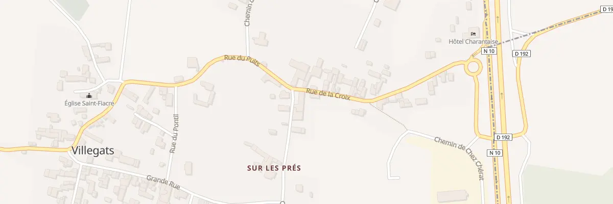 Plan du 2 Rue de la Croix - Villegats à Courcôme