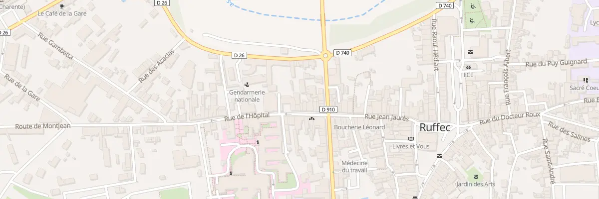 Plan du 10B Rue de l’Hôpital à Ruffec