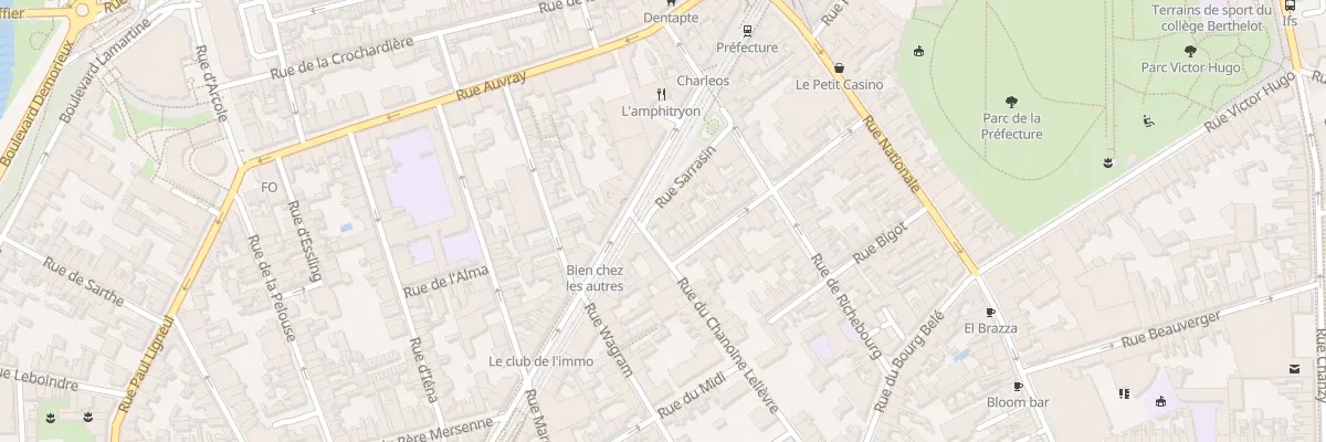 Plan du 1 Rue du Chanoine J Lelievre au Mans