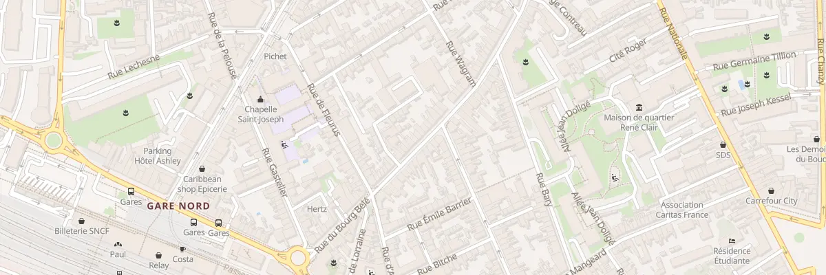 Plan du 94 Rue du Bourg Bele au Mans