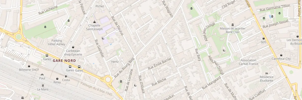 Plan du 97 Rue du Bourg Bele au Mans