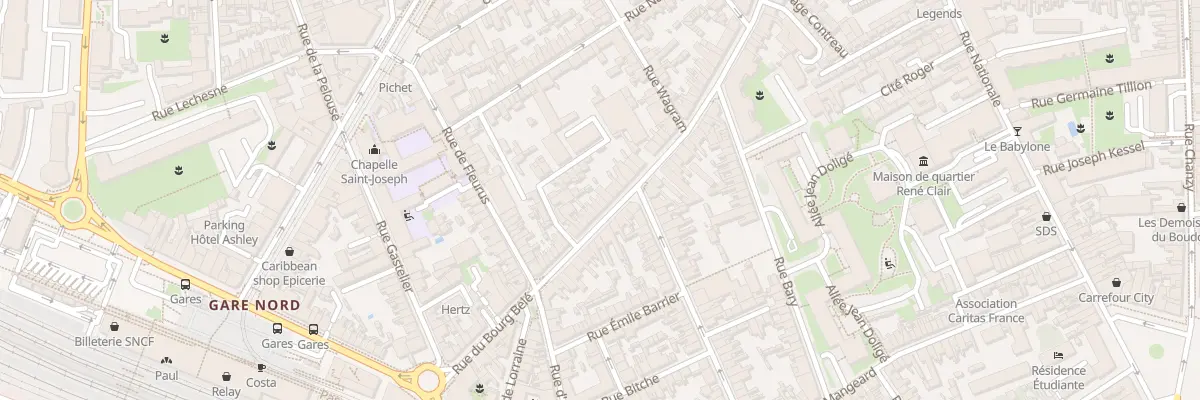 Plan du 92 Rue du Bourg Belé au Mans