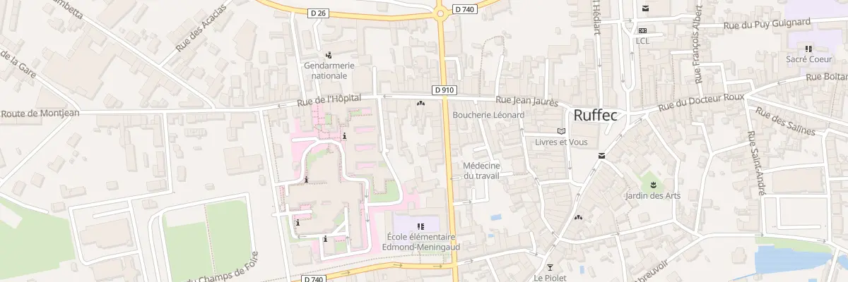 Plan du 3 Rue de l’Hôpital à Ruffec