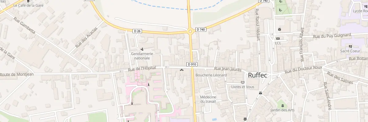 Plan du 6 Rue de l’Hôpital à Ruffec