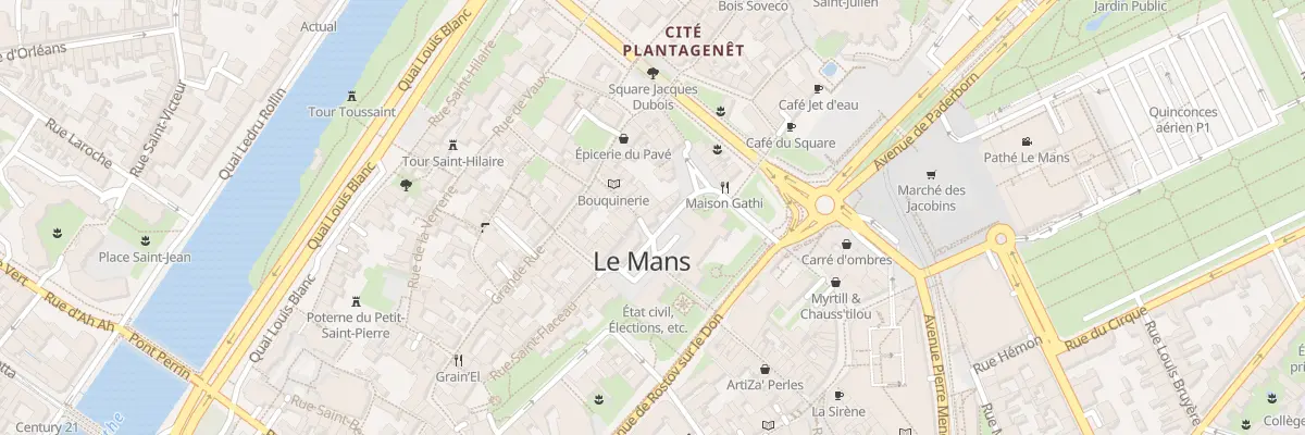 Plan du 1 Rue du Hallai au Mans