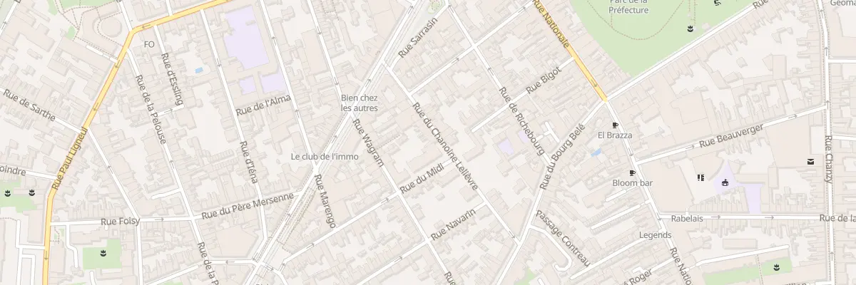 Plan du 20 Rue du Chanoine J Lelievre au Mans