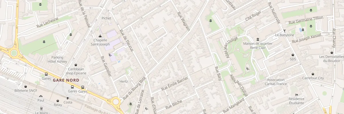 Plan du 87 Rue du Bourg Belé au Mans