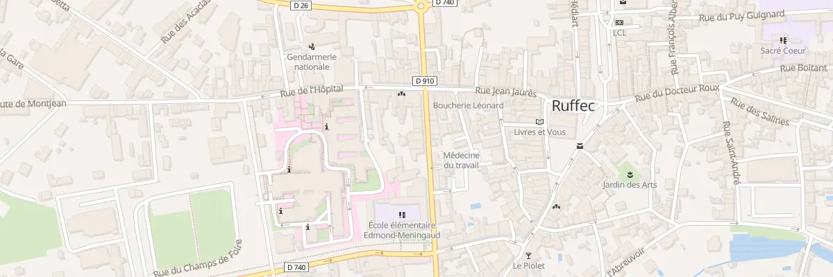 Plan du 28 Rue du Gen Leclerc à Ruffec