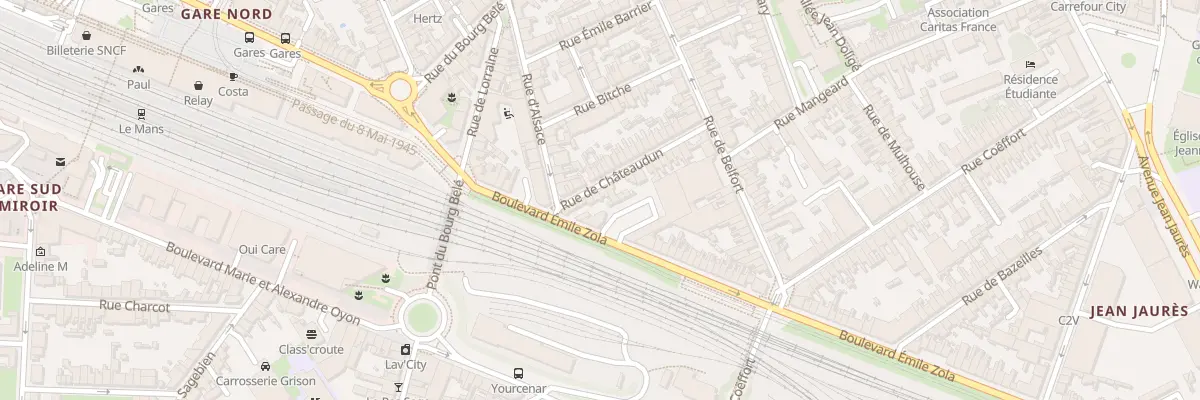 Plan du 29 Rue de Chateaudun au Mans