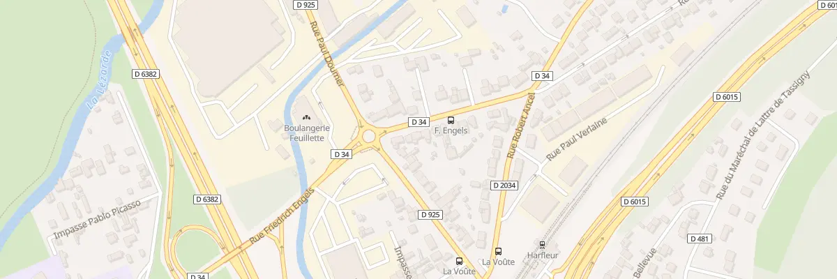 Plan du 6 Rue de la Vallée à Harfleur