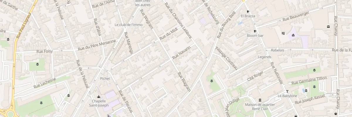Plan du 13 Rue Navarin au Mans