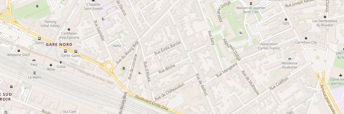 Plan du 22B Rue de Belfort au Mans