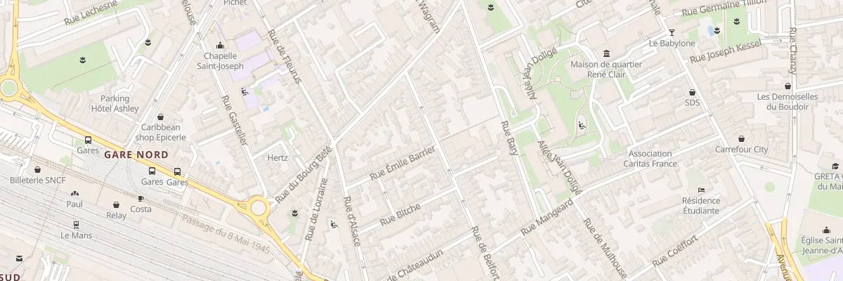 Plan du 12 Rue de Belfort au Mans