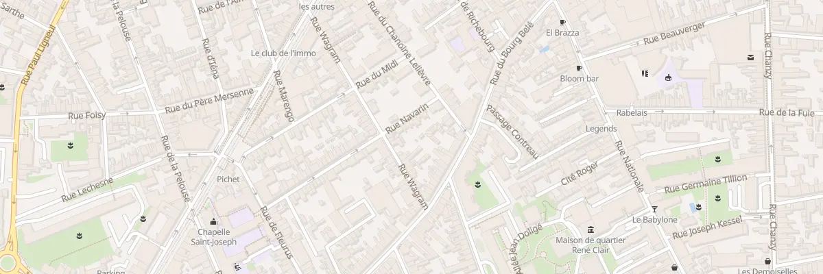 Plan du 9 Rue Navarin au Mans