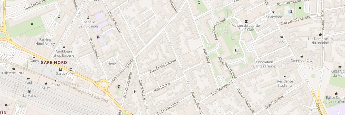 Plan du 14 Rue de Belfort au Mans