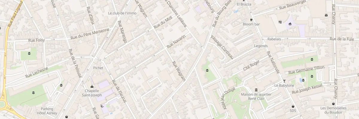 Plan du 93 Rue Wagram au Mans