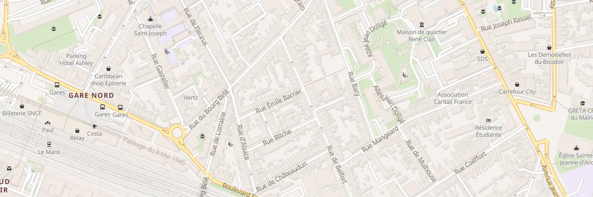 Plan du 3 Rue Emile Barrier au Mans