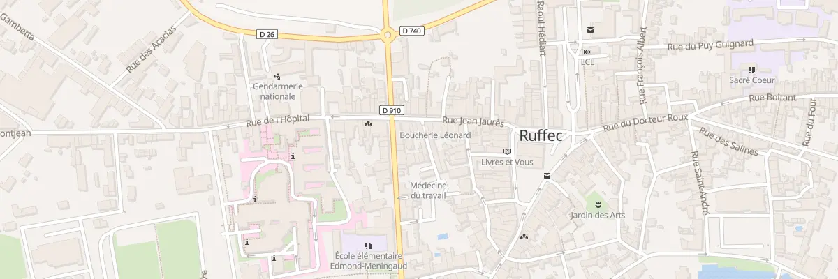 Plan du 31 Rue Jean Jaures à Ruffec