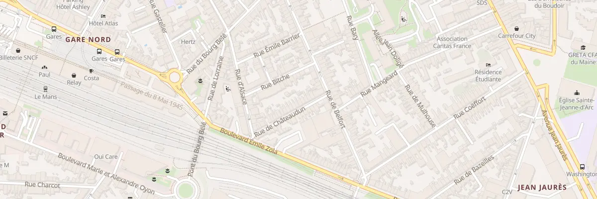 Plan du 12 Rue de Chateaudun au Mans