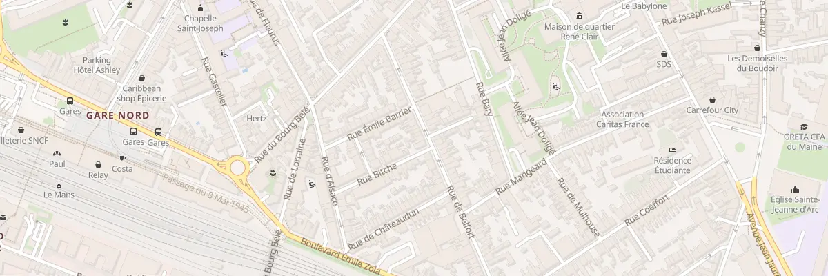 Plan du 24 Rue de Belfort au Mans
