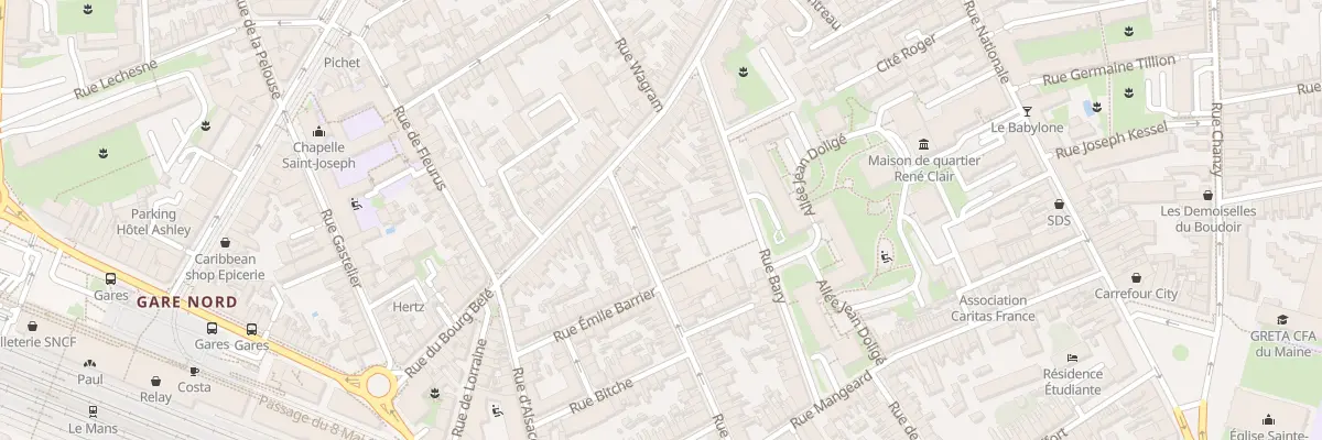 Plan du 9 Rue de Belfort au Mans