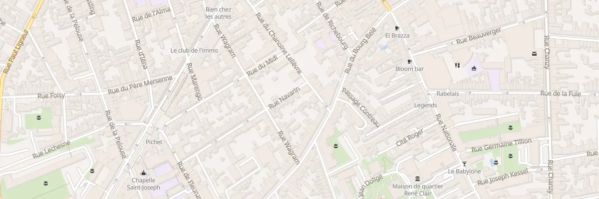 Plan du 1B Rue Navarin au Mans
