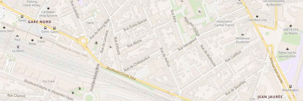 Plan du 6 Rue de Chateaudun au Mans