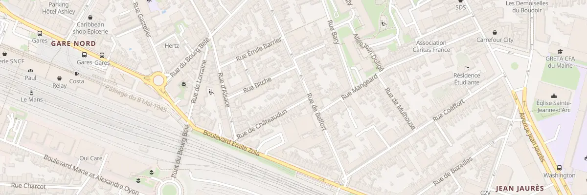 Plan du 4 Rue de Chateaudun au Mans