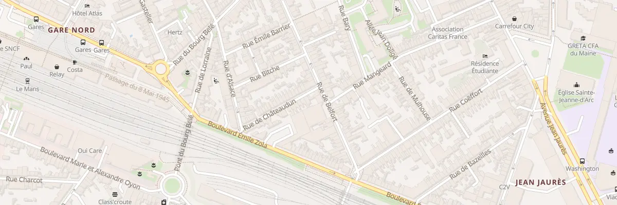 Plan du 3 Rue de Chateaudun au Mans