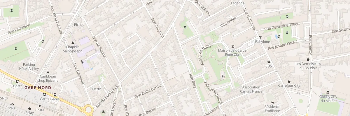 Plan du 16 Rue Bary au Mans