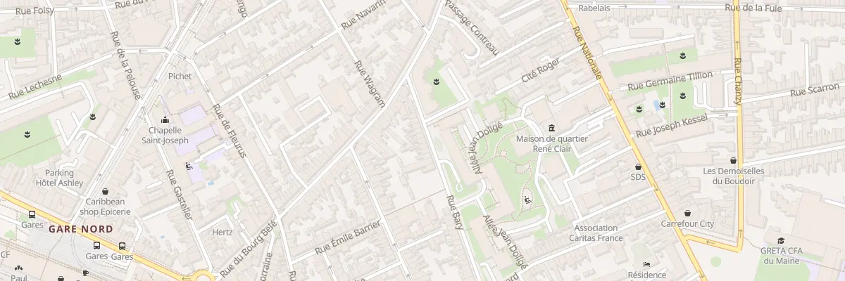 Plan du 12 Rue Bary au Mans
