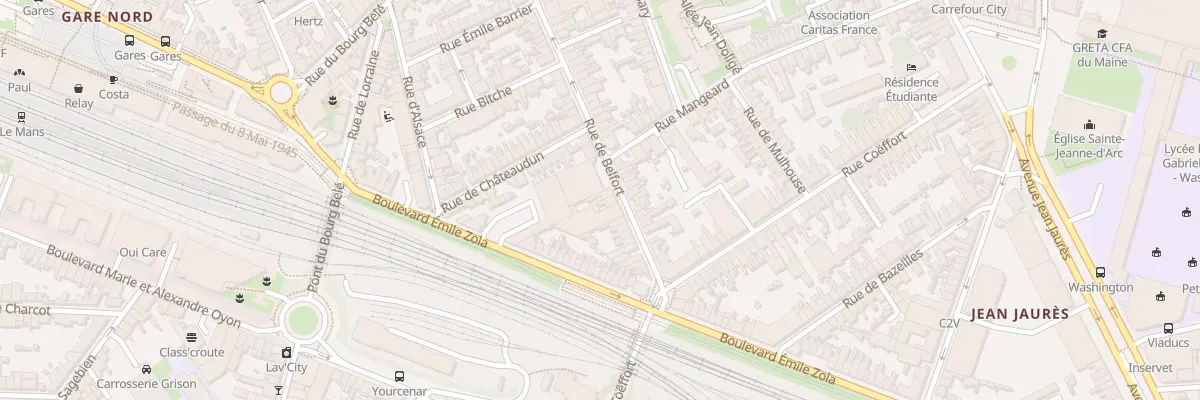 Plan du 54 Rue de Belfort au Mans