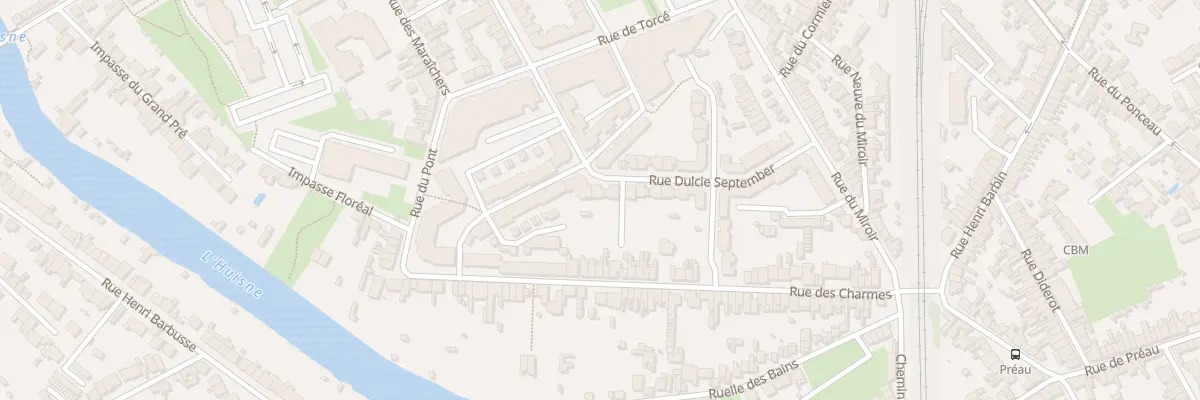 Plan du 25 Rue Dulcie September au Mans