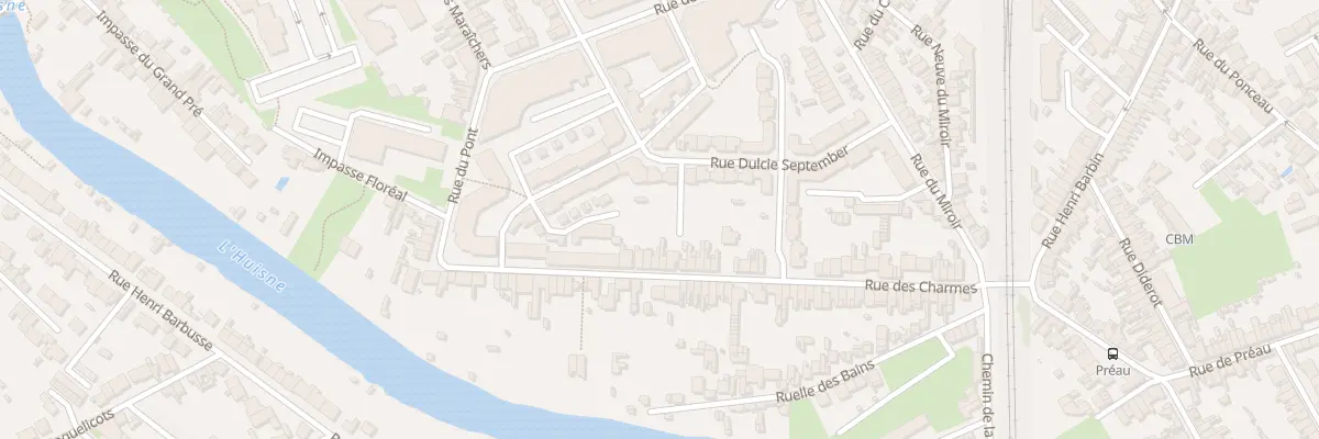 Plan du 74 Rue des Charmes au Mans
