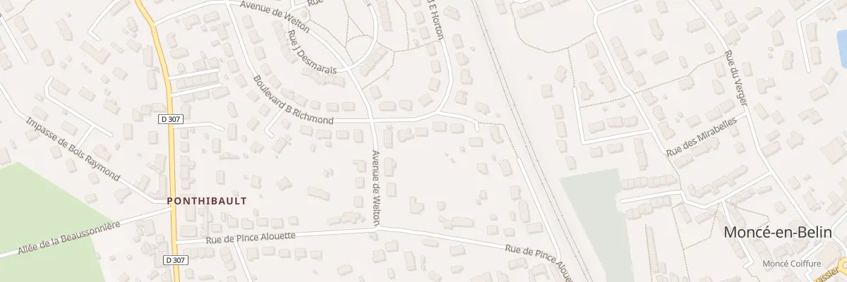 Plan du 4 Bd E. Horton à Moncé-en-Belin