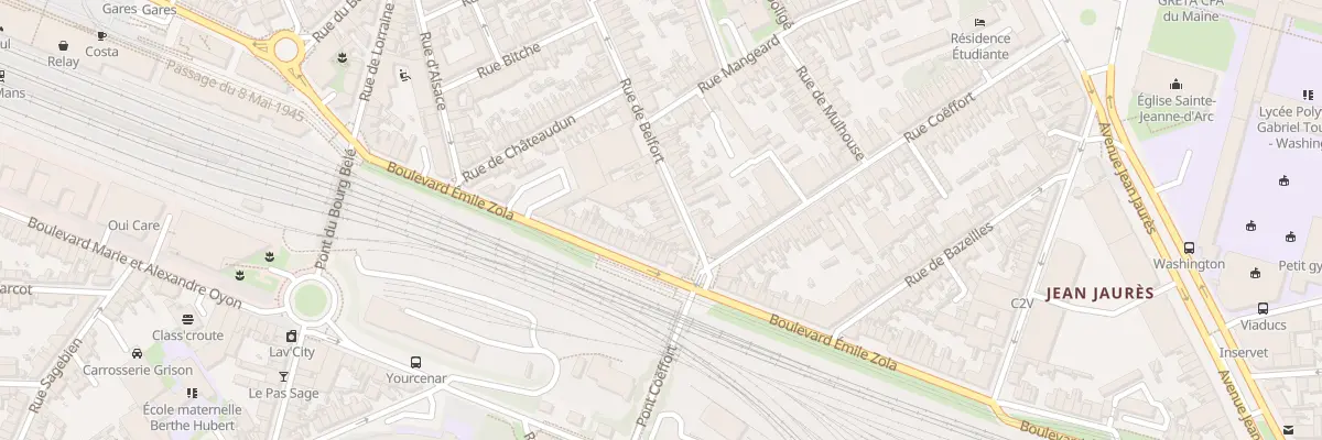 Plan du 66 Rue de Belfort au Mans