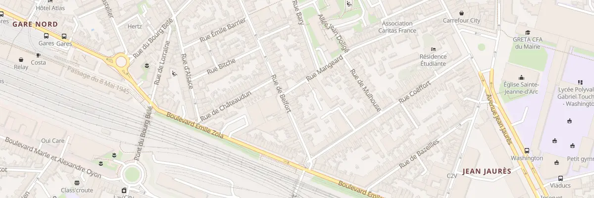 Plan du 57B Rue de Belfort au Mans